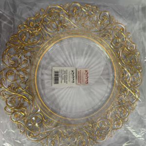 אנדרפלייט פלסטיק קשיח שקוף מסגרת זהב